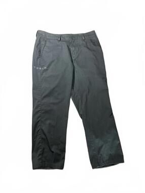 Tesla Black Work Pants with Logo Embroidery
